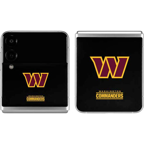 NFL Washington Commanders Black Background Galaxy Z Flip4 5G Skin